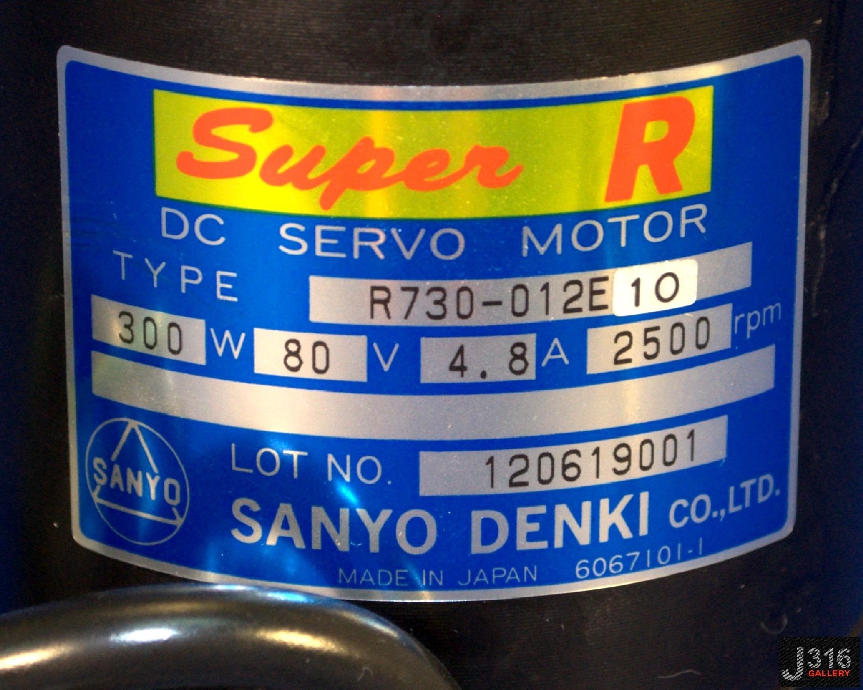 3071 SANYO DENKI SUPER R DC SERVO MOTOR W/ SHAFT ENCODER